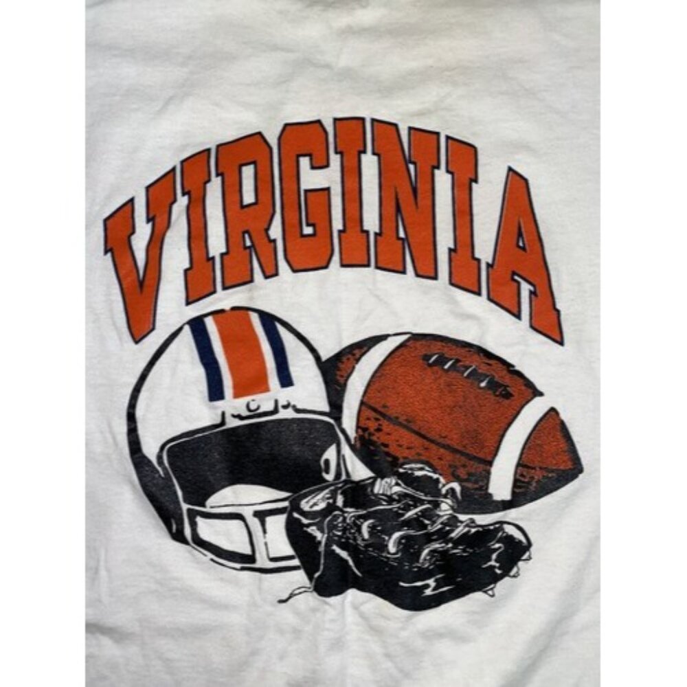 Vintage 90s Screen Stars Best Virginia Cavaliers Football Shirt XL - Picture 2 of 8